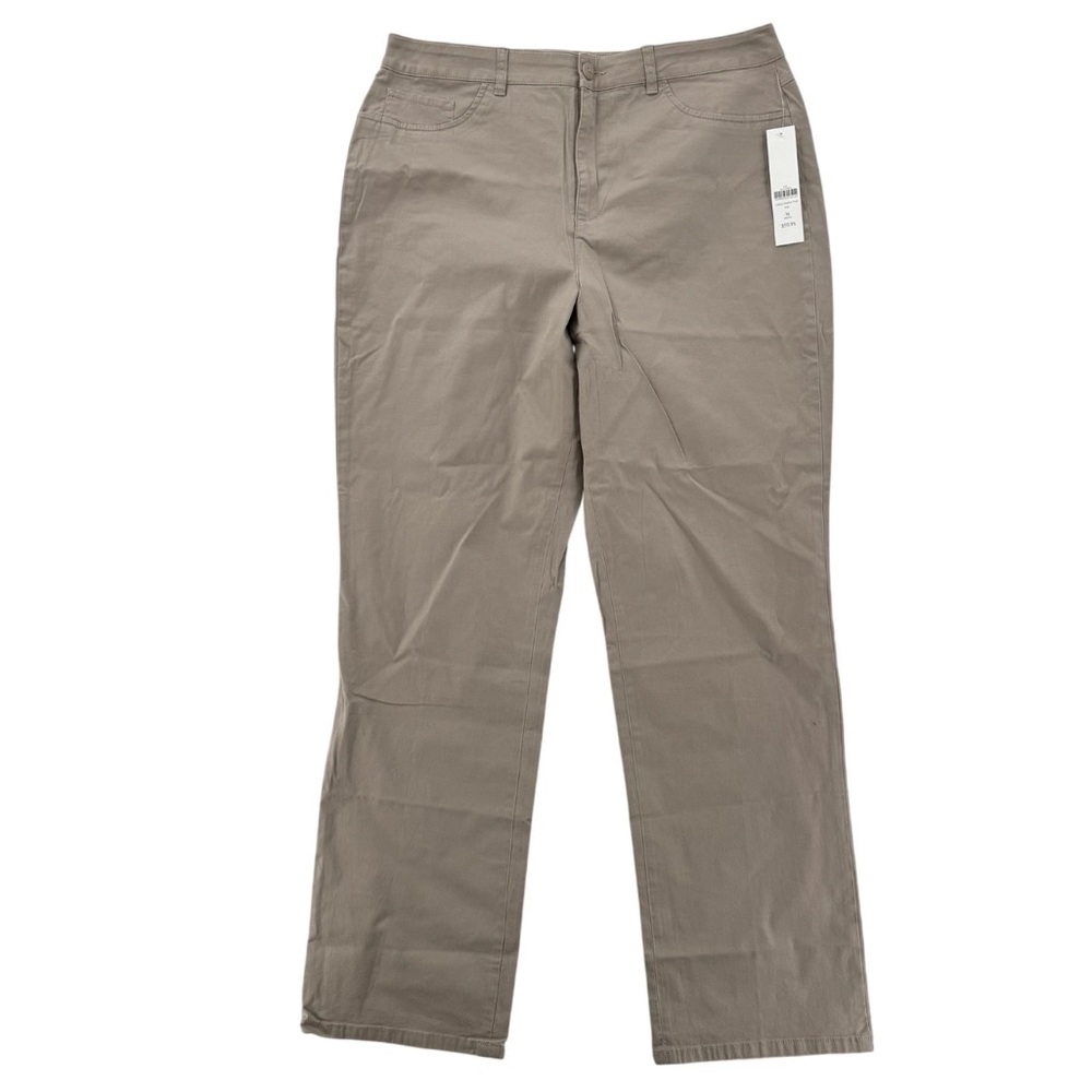 Coldwater Creek Khaki Straight-Leg Pants